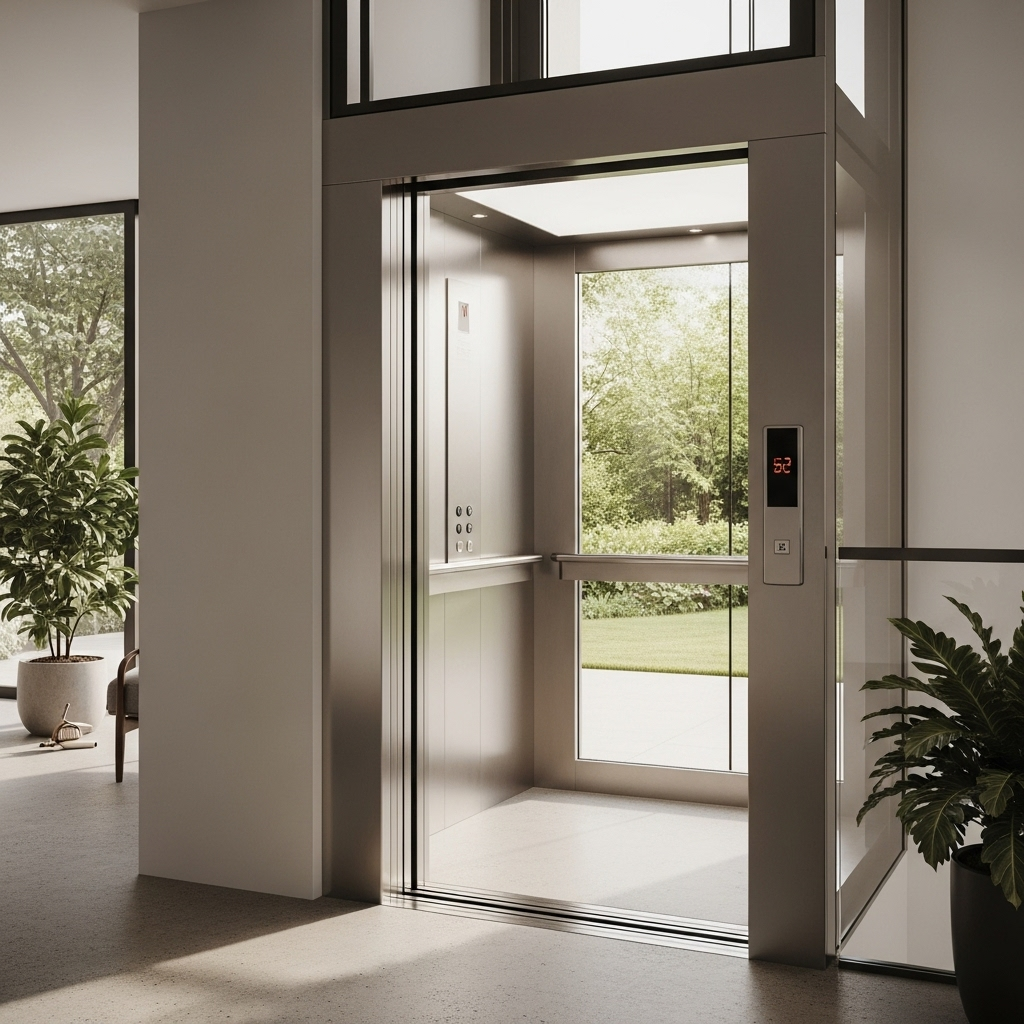 Home lift with a spacious and comfortable interior